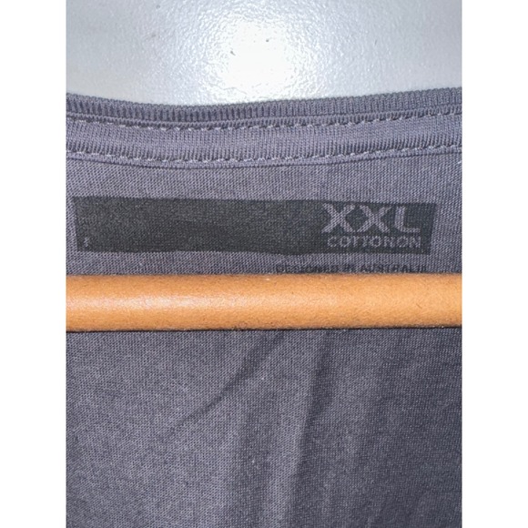 Cotton On Mens Striped V Neck T Shirt Dark Gray Black XXL - Picture 2 of 3